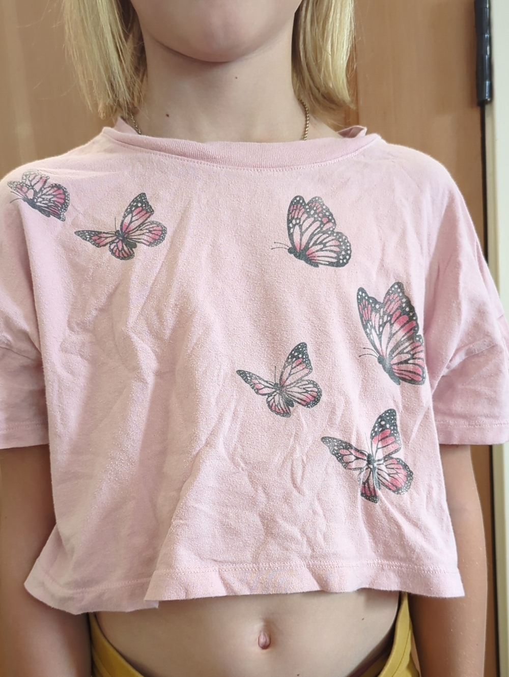 GAP Pink Butterfly Short Sleeve Tee